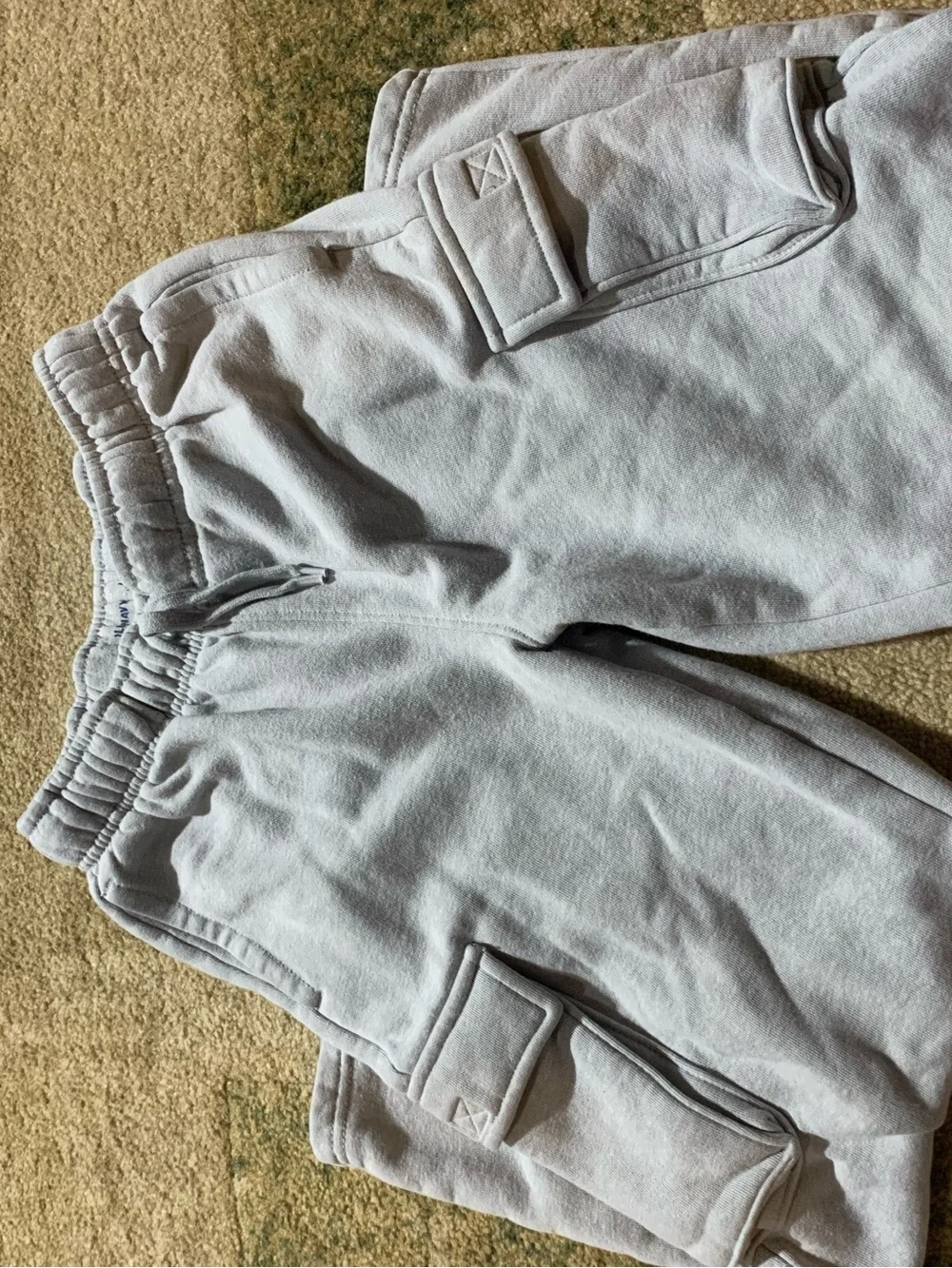 Kids Cargo Sweatpants - Grey & Beige